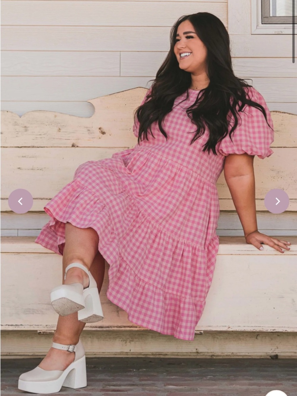 MCO pink gingham dress